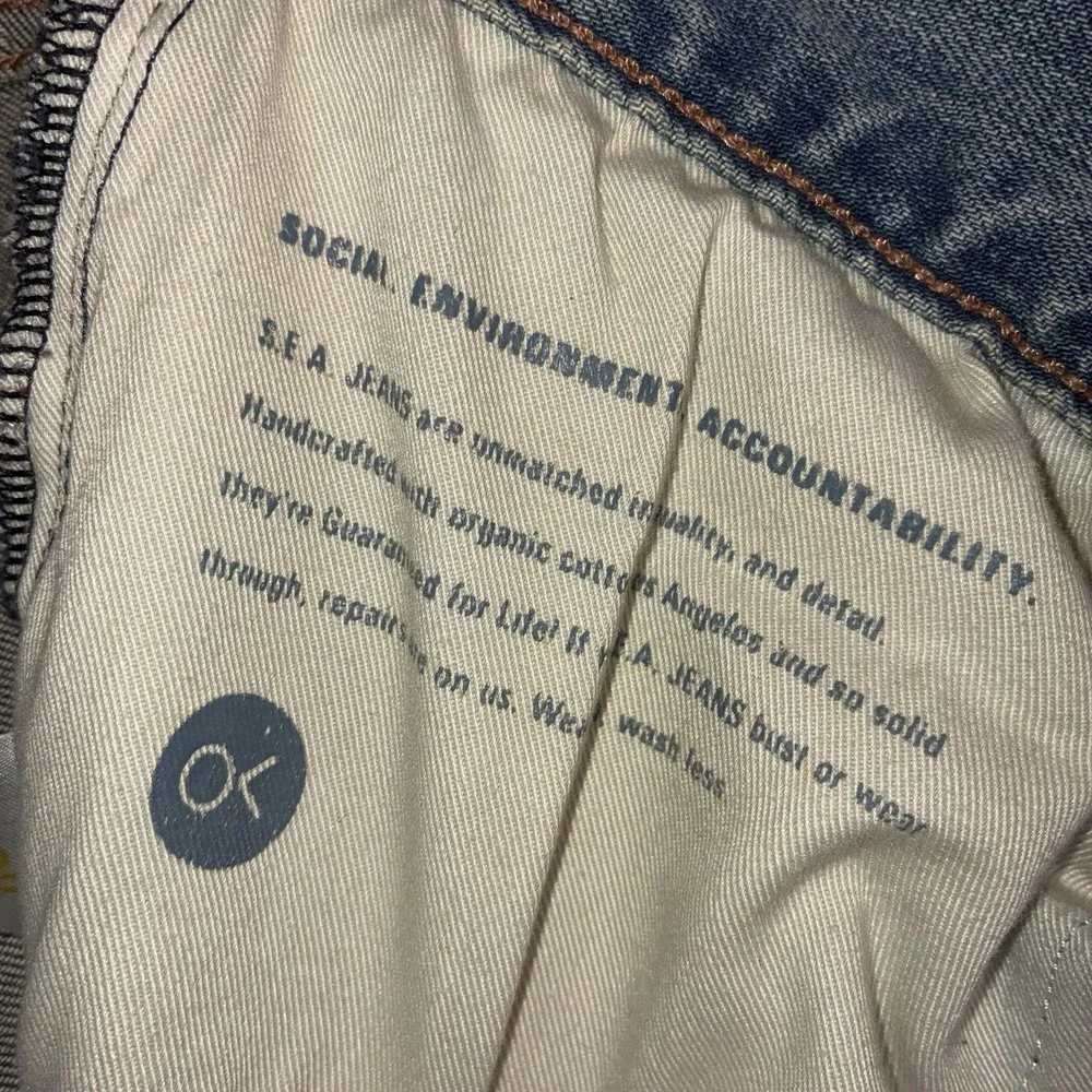 Outerknown Jeans Men's Size 33 x 30 SEA Jean OK Med Lt‎ Wash Blue Faded Shade F